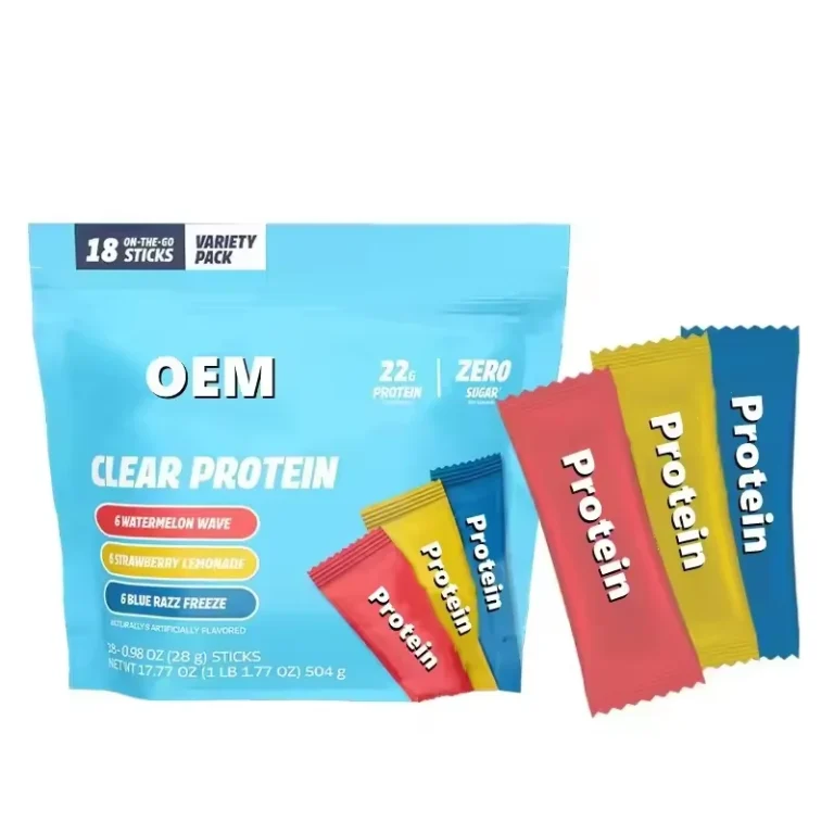Clear Whey Protein Isolate Powder | OEM Stick Packs