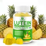 Lutein and zeaxanthin eye health gummies in private label bottle