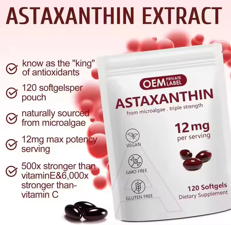 Astaxanthin 12 mg Softgels product presentation