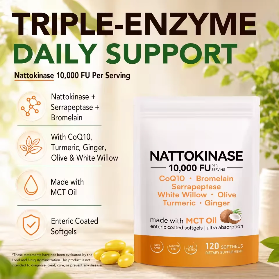 Nattokinase Softgels product presentation