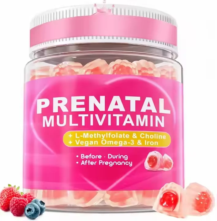 Prenatal Multivitamin Gummies with Methylfolate & DHA product presentation