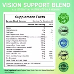 Lutein zeaxanthin gummies supplement facts panel