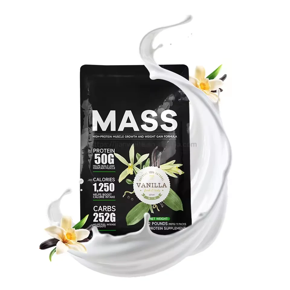 Mass Gainer Protein Powder formula and packaging details