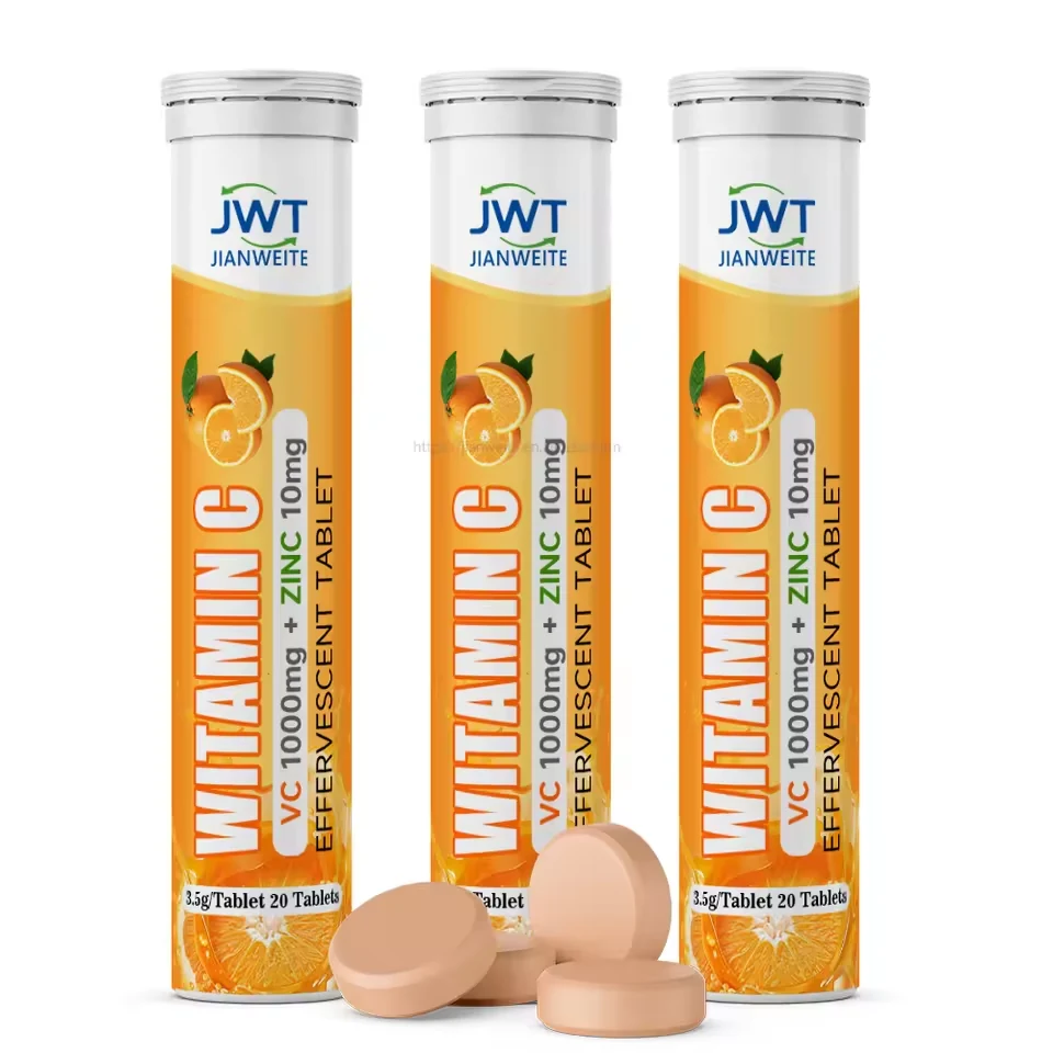 Vitamin C + Zinc Effervescent Tablets product presentation