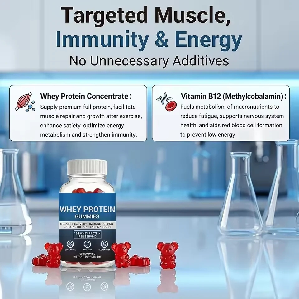 Whey Protein Gummies 12 g formula and packaging details