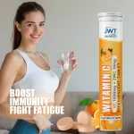 Vitamin C and zinc effervescent tablet lifestyle presentation